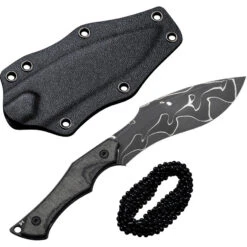 Civivi Vaquita II Black Micarta Damascus Mini Fixed Blade Neck Knife 047CDS1 5 Civivi Vaquita II Black Micarta Damascus Mini Fixed Blade Neck Knife 047CDS1 -Elite Knives Shop CIVC047CDS1 add 02
