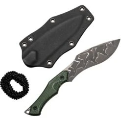 Civivi Vaquita II Green Micarta Damascus Mini Fixed Blade Neck Knife 047CDS2 -Elite Knives Shop CIVC047CDS2 add 02