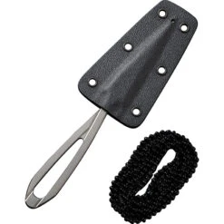 Civivi D-Art Fixed Blade Neck Knife Silver Bead Blast D2 Steel W/ Sheath 210011 -Elite Knives Shop CIVC210011 add 02