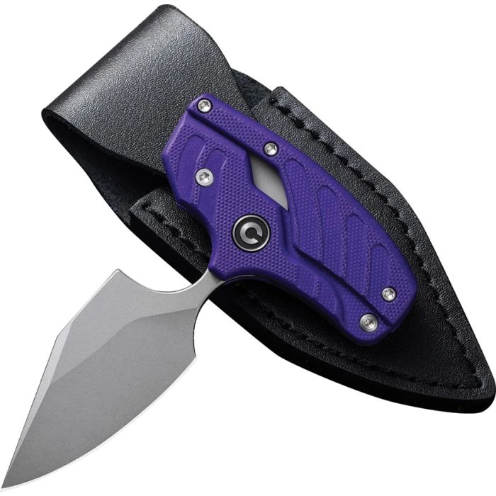 Civivi Typhoeus Folding Push Dagger Knife Purple G10 14C28N Blade W/ Sheath 210362 5 Civivi Typhoeus Folding Push Dagger Knife Purple G10 14C28N Blade W/ Sheath 210362 - Image 5