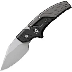 Civivi Typhoeus Folding Push Dagger Knife Black & Gray Aluminum 14C28N Blade W/ Sheath 210363