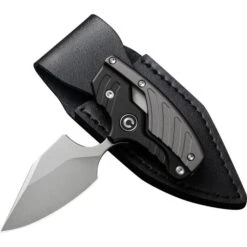 Civivi Typhoeus Folding Push Dagger Knife Black & Gray Aluminum 14C28N Blade W/ Sheath 210363 -Elite Knives Shop CIVC210363 add 03