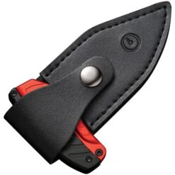 Civivi Typhoeus Folding Push Dagger Knife Black & Red Aluminum Damascus Blade W/ Sheath 21036DS1 -Elite Knives Shop CIVC21036DS1 add 03