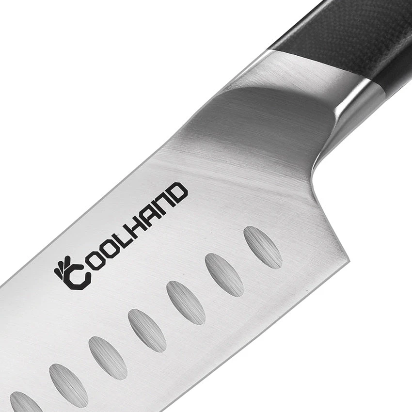 Coolhand Santoku Black Smooth G10 1.4116 Stainless Kitchen Knife 7197GG10 3 Coolhand Santoku Black Smooth G10 1.4116 Stainless Kitchen Knife 7197GG10 - Image 3