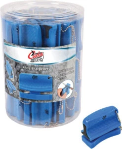 Camillus Cuda Fishing 42pc Bucket Of Knife & Fish Hook Keyring Sharpeners 23020