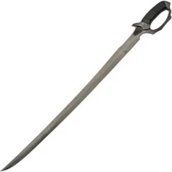 Night Guard Sword Black Leather Wrapped Manganese Blade W/ Belt Sheath 926980