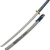Water Dragon Katana Blue Cord Wrapped 1045 Carbon Steel Sword W/ Scabbard 926985