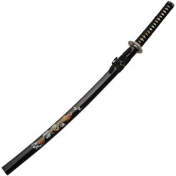 Air Dragon Katana Black Cord Wrapped 1045 Carbon Steel Sword W/ Scabbard 926986 4 Air Dragon Katana Black Cord Wrapped 1045 Carbon Steel Sword W/ Scabbard 926986 -Elite Knives Shop CN926986 add 01