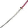 Rainbow Taffy Katana Pink Wrapped 1045 Carbon Steel Sword W/ Scabbard 926992