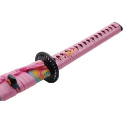 Rainbow Taffy Katana Pink Wrapped 1045 Carbon Steel Sword W/ Scabbard 926992 -Elite Knives Shop CN926992 add 02