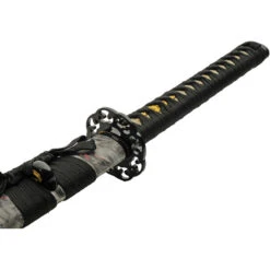 Snarling Wolf Katana Black Wrapped 1045 Carbon Steel Sword W/ Scabbard 926994 -Elite Knives Shop CN926994 add 02