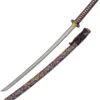 Growling Dragon Katana Purple Wrapped 1045 Carbon Steel Sword W/ Scabbard 926995