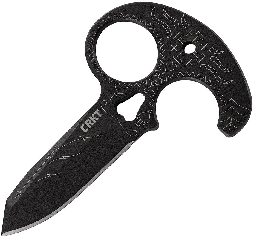 CRKT Tecpatl Sugar Skull Laser Image Fixed Blade Push Dagger Knife 2261 1 CRKT Tecpatl Sugar Skull Laser Image Fixed Blade Push Dagger Knife 2261