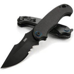 CRKT P.S.D. Linerlock Black A/O Assisted Open Veff Serrated Folding Knife 7920k -Elite Knives Shop CR7920K add 02