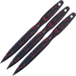 CRKT Ken Onion Black & Red 1050 Carbon Steel 3pc Throwing Knives W/ Sheath K930RKP