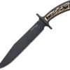 Cold Steel Drop Forged Bowie Faux Stag Fixed Blade Knife W/ Belt Sheath 36MKXX