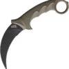 Cold Steel Karambit Steel Tiger Fixed Blade Knife Dark Earth AUS-8A 49KSTDEBK