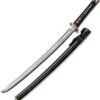 Cold Steel Flower Katana Black Wrapped 1060HC Steel Sword W/ Scabbard SWFLWRKTNA