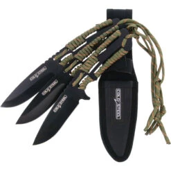 Cold Steel Orange & Green Wrapped Stainless 3pc Throwing Knives Set TH44KVD3PK -Elite Knives Shop CSTH44KVD3PK add 03