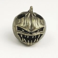 Coeburn Tool White & Brass Pumpkin Lanyard Knife Bead Accessory 512PB