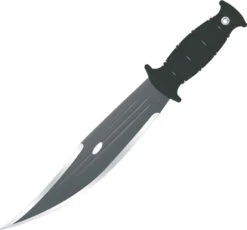 Condor Jungle Bowie Fixed 420HC Stainless Blade Black Handle Knife With Sheath 3004BB