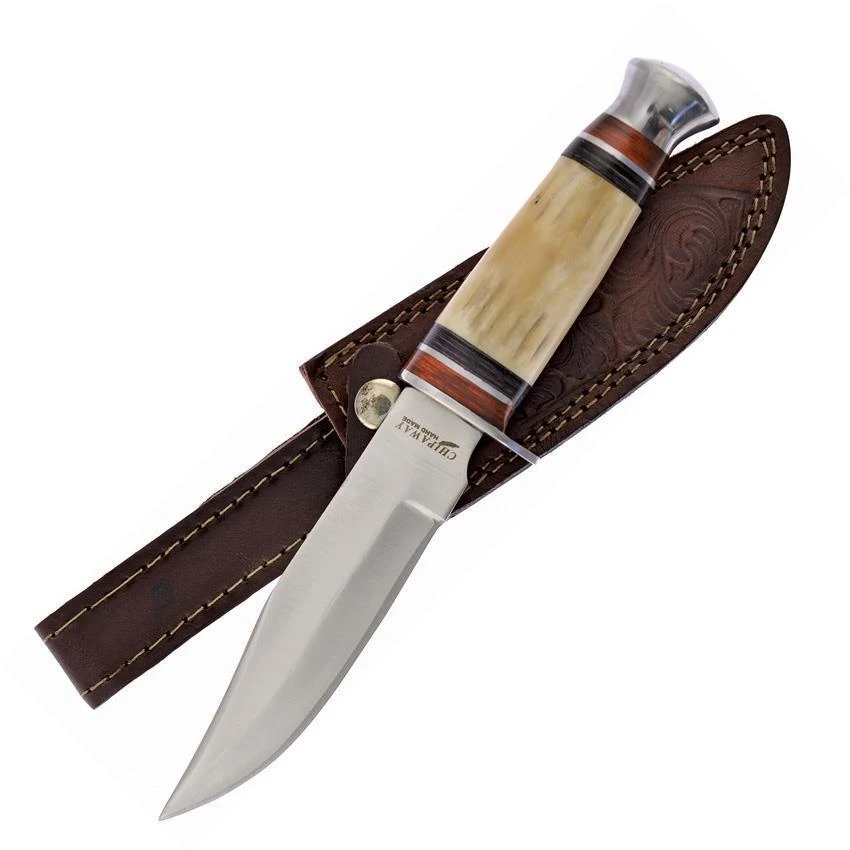 Frost Cutlery Chipaway Bowie Torch Bone & Pakkawood Handle Stainless Fixed Knife CW1000TB 1 Frost Cutlery Chipaway Bowie Torch Bone & Pakkawood Handle Stainless Fixed Knife CW1000TB