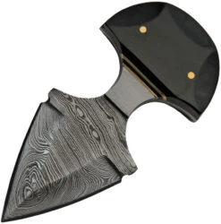 Damascus 4.25" Black Widow Double Edge Push Dagger 1248