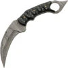 Damascus Karambit Fixed Blade Knife Black Micarta Damascus Drop Point Blade 1318