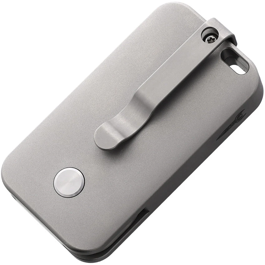 D Rocket Designs Automatic Squarehead Knife Button Lock Gray Titanium Bohler M390 Blade 001 2 D Rocket Designs Automatic Squarehead Knife Button Lock Gray Titanium Bohler M390 Blade 001 - Image 2