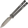 EOS Serpent Gray Titanium Balsiong Butterfly Knife 074