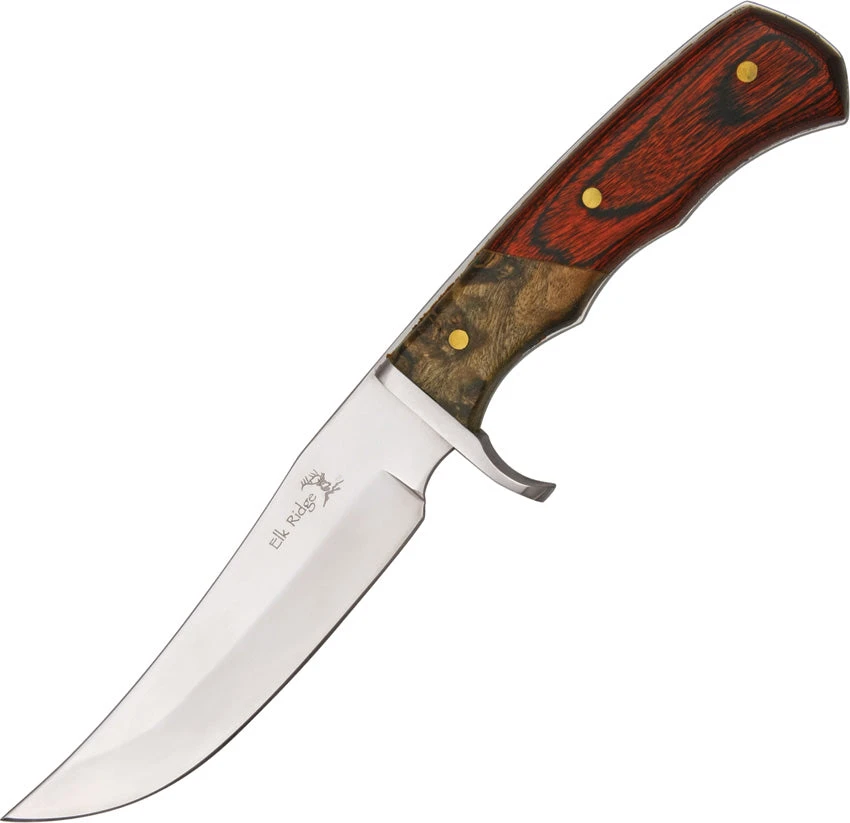 Elk Ridge 9.5" Fixed Blade Hunter Knife W/ Cocobolo Wood - 085 1 Elk Ridge 9.5" Fixed Blade Hunter Knife W/ Cocobolo Wood - 085