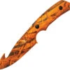 Elk Ridge Guthook Hunter Orange Camo Skinner Knife - 116OC
