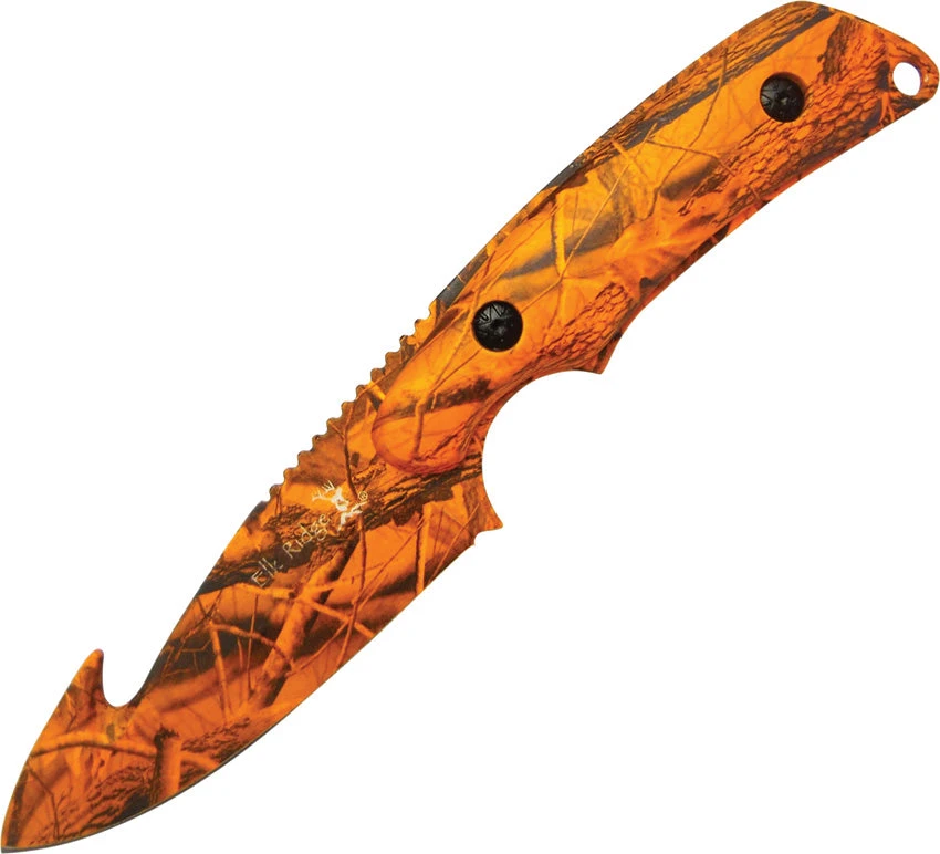 Elk Ridge Guthook Hunter Orange Camo Skinner Knife - 116OC 1 Elk Ridge Guthook Hunter Orange Camo Skinner Knife - 116OC