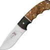 Elk Ridge Fixed Blade Burlwood & Black 8" Knife 128
