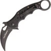 Fox Karambit Black Smooth Aluminum Folding Stainless Pocket Knife 478B