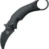 Fox Bastinelli BlackBird Linerlock Folding Karambit Knife 591bk