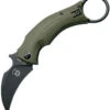 Fox Bastinelli BlackBird Linerlock Folding Karambit Knife 591od