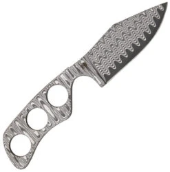 Fred Perrin Le Bowie Damascus Fixed Blade Neck Knife + Kydex Dbd