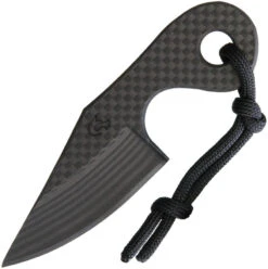 Fred Perrin Le Demineur Carbon Fiber Fixed Blade Neck Knife Mke2