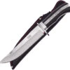 Frost Cutlery Sharps Black & Silver Fixed Blade Bowie Knife W/ Sheath SHP006