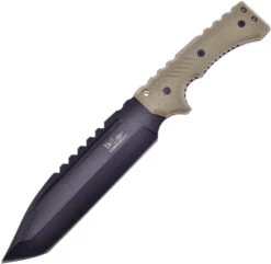 Frost Cutlery Trooper Bowie Fixed Blade Knife Brown Stainless W/ Sheath C69SAND