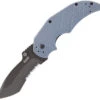 5.11 Tactical Crew Cut Linerlock A/O Folding Partially Serrated Blade Gray FRN Handle Knife 51103