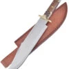 Frost Cutlery Trophy Stag Bone & Walnut Handle Bowie + Brown Leather Sheath Ts03wdst