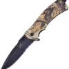 Frost Cutlery Firestarter A/O Camo ABS Handle Black Pocket Knife 50CAMO