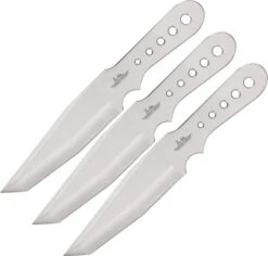 GIL HIBBEN Large Triple Thrower 3pc Set Fixed Blade Throwing Knives With Leather Sheath 5003