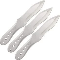 Hibben Gen-X Fixed Blade AUS-6 Stainless Throwing Knife Set Of 3 W/ Sheath 5029