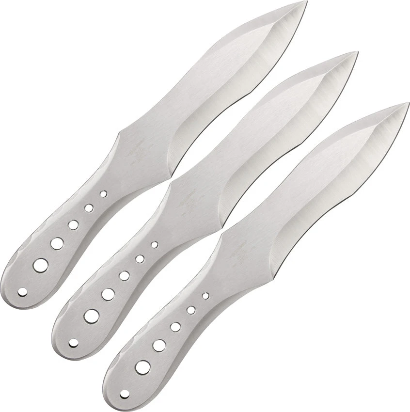 Hibben Gen-X Fixed Blade AUS-6 Stainless Throwing Knife Set Of 3 W/ Sheath 5029 1 Hibben Gen-X Fixed Blade AUS-6 Stainless Throwing Knife Set Of 3 W/ Sheath 5029