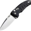 Hogue Automatic A01 Microswitch Knife Button Lock Black Aluminum Tumbled CPM-154 Drop Pt 24110