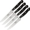 Hen & Rooster Four Piece Kitchen Knife Set 4pc Black Bakelite Stainless 008