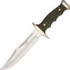 Joker 11.5" Green Medium Sawback 420 Steel Fixed Bowie W/ Belt Sheath RCF91